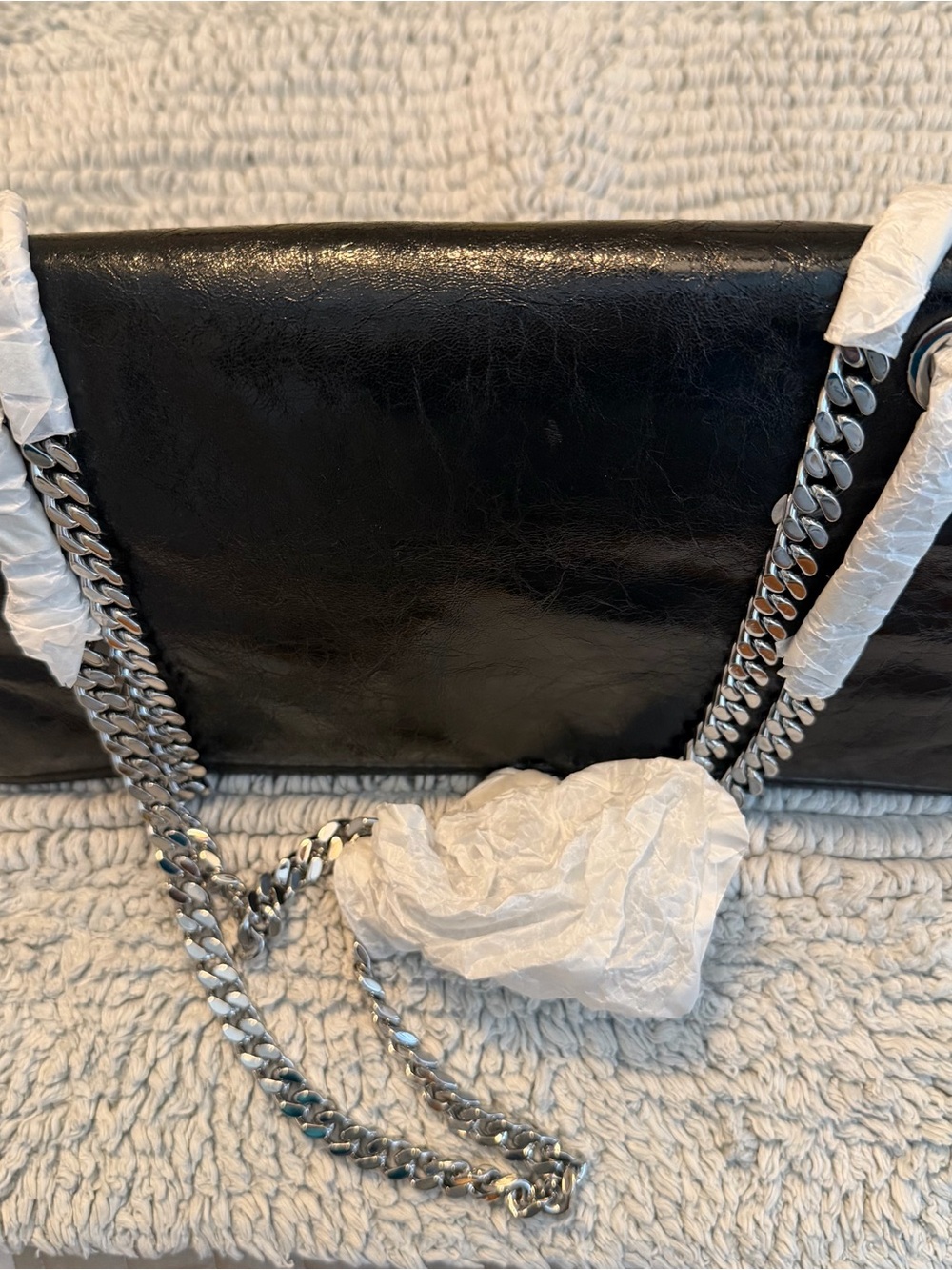 Tory Burch KIRA TURNLOCK Black Leather  Convertible Shoulder Bag NWD & Dust Bag - Picture 2 of 8